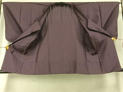 平和屋着物▽二部式 道行コート スリーシーズン 春夏秋 塵除け 杢目文 正絹 逸品 未使用 AABC0345fy