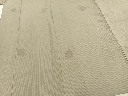 平和屋着物▽塩沢絣 単衣 舞花文 証紙付き ロング丈 正絹 逸品 AABC0350fy