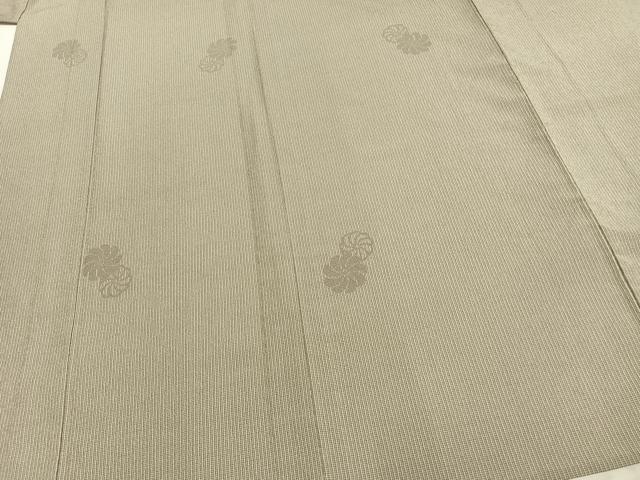 平和屋着物▽塩沢絣 単衣 舞花文 証紙付き ロング丈 正絹 逸品 AABC0350fy