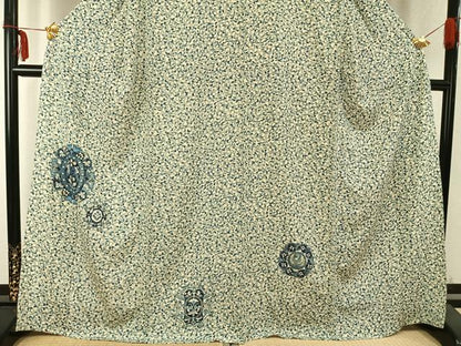 平和屋着物▽訪問着 単衣 吉祥花文 金彩 正絹 逸品 AABC0355fy