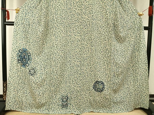 平和屋着物▽訪問着 単衣 吉祥花文 金彩 正絹 逸品 AABC0355fy