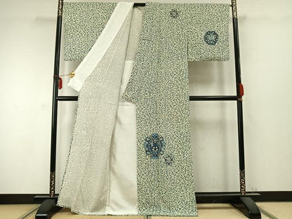 平和屋着物▽訪問着 単衣 吉祥花文 金彩 正絹 逸品 AABC0355fy