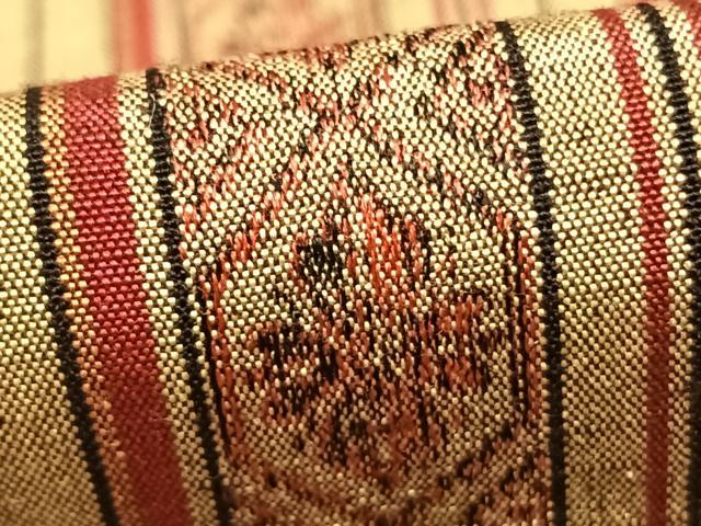 平和屋着物▽上質な紬 単衣 縞 正絹 逸品 AABC0359fy