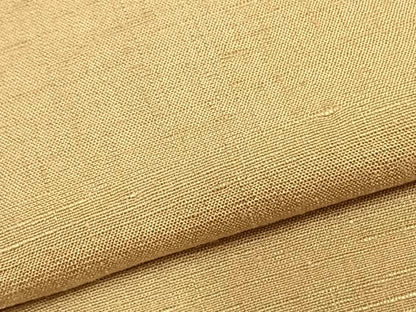 平和屋着物▽上質な紬 単衣 色無地 飴色 正絹 逸品 AABC0360fy