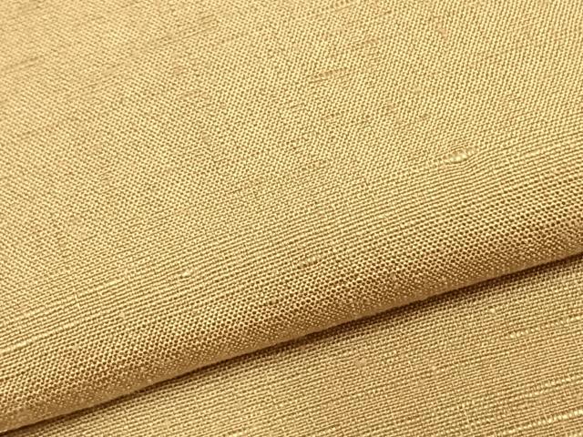 平和屋着物▽上質な紬 単衣 色無地 飴色 正絹 逸品 AABC0360fy