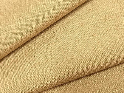 平和屋着物▽上質な紬 単衣 色無地 飴色 正絹 逸品 AABC0360fy