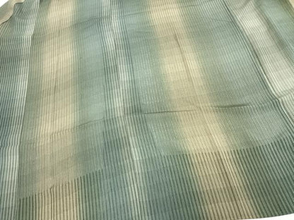 平和屋着物▽道中着 スリーシーズン 春夏秋 塵除け 縞 ロング丈 正絹 逸品 AABC0361fy