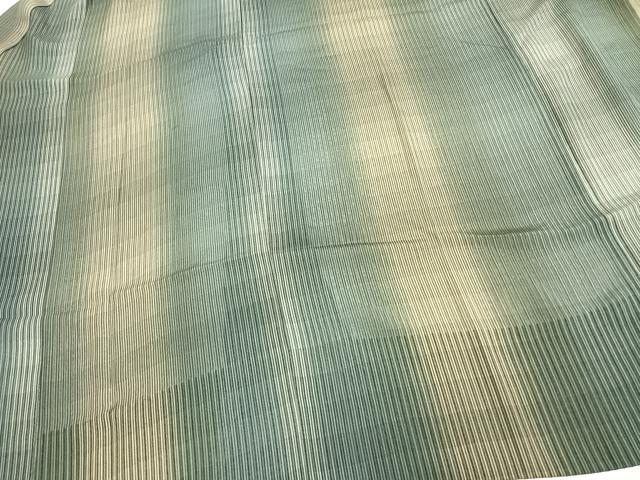 平和屋着物▽道中着 スリーシーズン 春夏秋 塵除け 縞 ロング丈 正絹 逸品 AABC0361fy