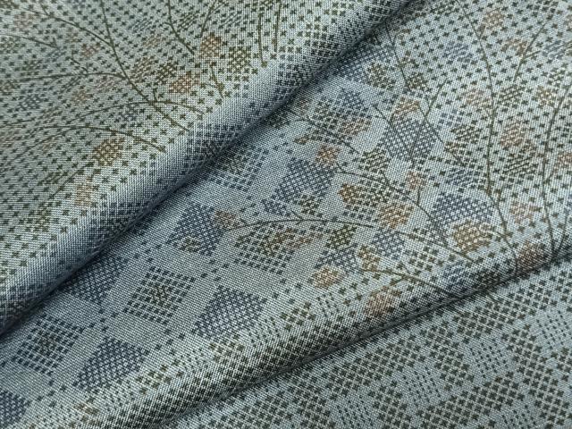 平和屋着物▽本場大島紬 単衣 色紙重ね文 正絹 逸品 AABC0370fy