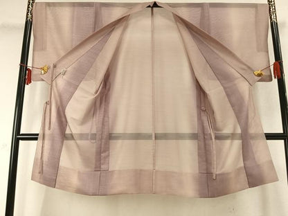 平和屋着物▽道中着　スリーシーズン　春夏秋　塵除け　霞文　ロング丈　洗える着物　AABC0377fy