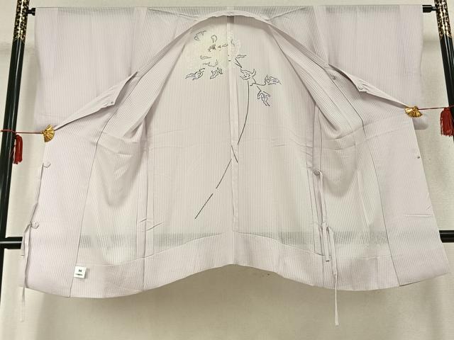 平和屋着物▽道行コート スリーシーズン 春夏秋 塵除け 草花文 ロングコート 正絹 逸品 AABC0378fy