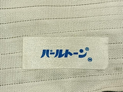 平和屋着物▽訪問着 単衣 紬地 縞 正絹 逸品 AABC0386fy