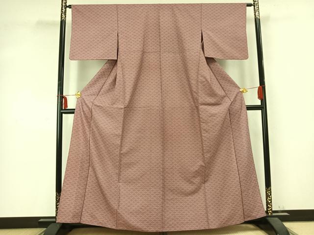 平和屋着物▽江戸小紋 単衣 立涌文様 洗える着物 AABC0403fy