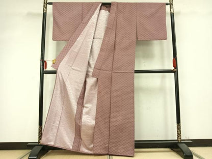 平和屋着物▽江戸小紋 単衣 立涌文様 洗える着物 AABC0403fy