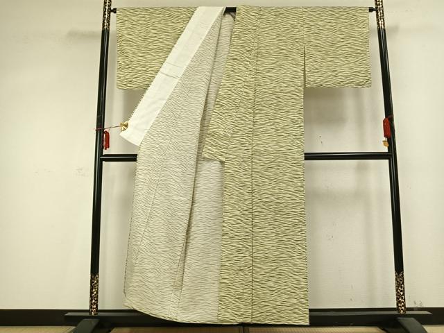 平和屋着物▽小紋　単衣　霞文　洗える着物　AABC0404fy