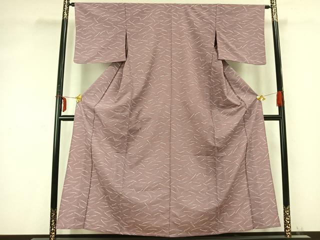 平和屋着物▽小紋 単衣 松葉文 洗える着物 AABC0417fy