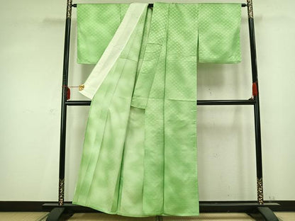 平和屋着物▽小紋 単衣 扇尽くし 洗える着物 AABC0418fy