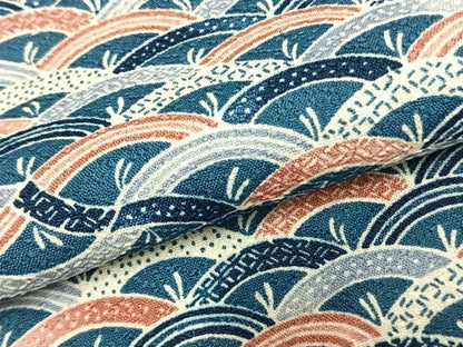 平和屋着物▽小紋 単衣 扇尽くし 洗える着物 AABC0423fy