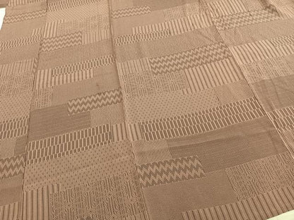 平和屋着物▽上質な小紋 単衣 色紙重ね文 正絹 逸品 AABC0431fy