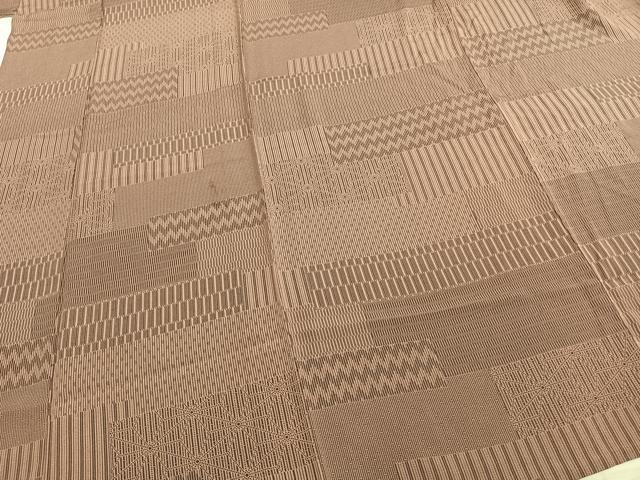 平和屋着物▽上質な小紋 単衣 色紙重ね文 正絹 逸品 AABC0431fy
