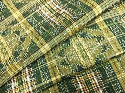 平和屋着物▽上質な紬 単衣 幾何学文様 正絹 逸品 未使用 AABC0433fy