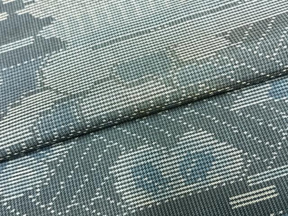 平和屋着物▽本場大島紬 単衣 横段文 正絹 逸品 AABC0440fy