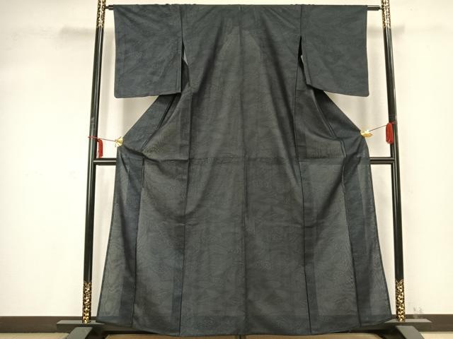平和屋着物▽上質な小紋 無双 紗袷 紗×絽 葉尽くし 三越扱い 正絹 逸品 AABC0445fy