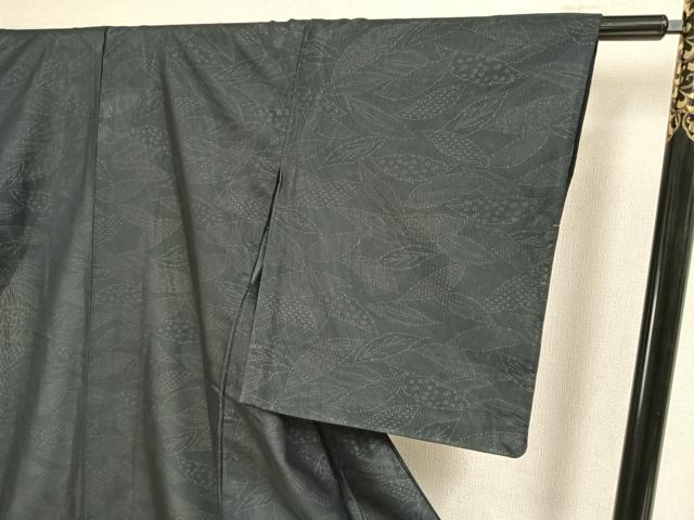 平和屋着物▽上質な小紋 無双 紗袷 紗×絽 葉尽くし 三越扱い 正絹 逸品 AABC0445fy
