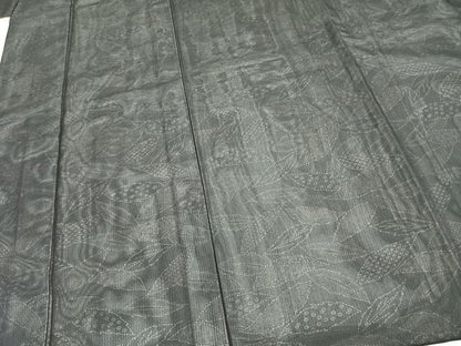 平和屋着物▽上質な小紋 無双 紗袷 紗×絽 葉尽くし 三越扱い 正絹 逸品 AABC0445fy