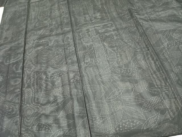 平和屋着物▽上質な小紋 無双 紗袷 紗×絽 葉尽くし 三越扱い 正絹 逸品 AABC0445fy