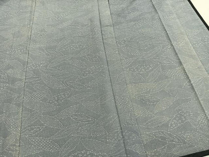 平和屋着物▽上質な小紋 無双 紗袷 紗×絽 葉尽くし 三越扱い 正絹 逸品 AABC0445fy