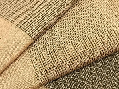 平和屋着物▽上質な紬 単衣 色紙間道 正絹 逸品 AABC0446fy