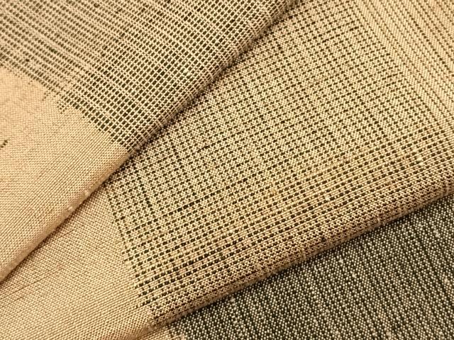 平和屋着物▽上質な紬 単衣 色紙間道 正絹 逸品 AABC0446fy