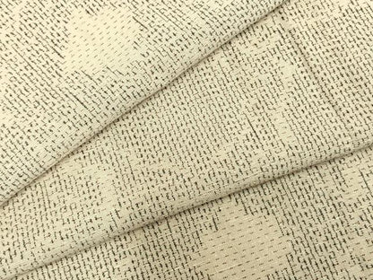 平和屋着物▽上質な紬 単衣 幾何学文様 正絹 逸品 AABC0463fy