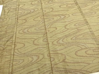 平和屋着物▽本場大島紬 単衣 流水文 正絹 逸品 AABC0468fy