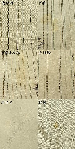 平和屋着物▽上質な紬 単衣 幾何学文様 正絹 逸品 AABC0474fy