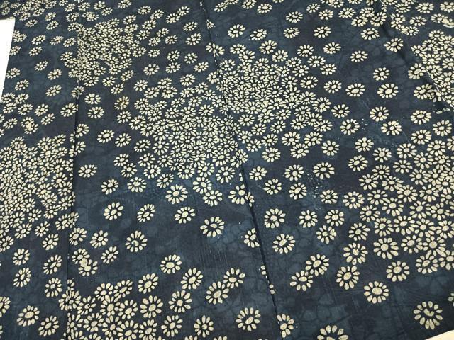 平和屋着物▽上質な紬 単衣 花尽くし 正絹 逸品 AABC0481fy