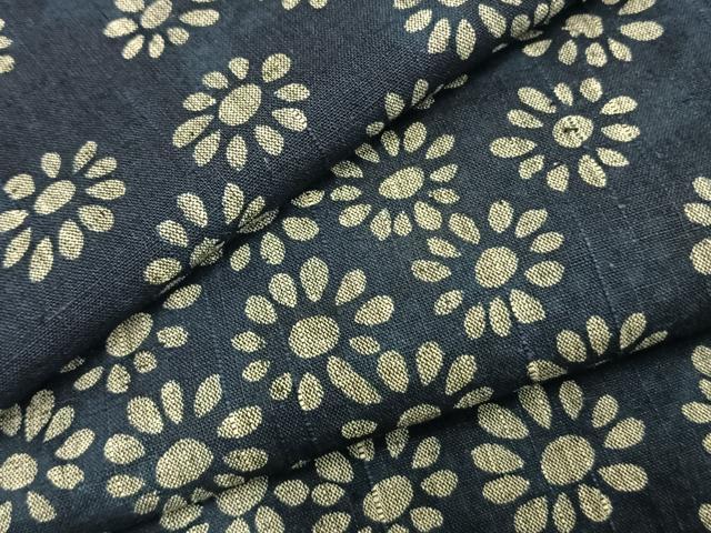 平和屋着物▽上質な紬 単衣 花尽くし 正絹 逸品 AABC0481fy