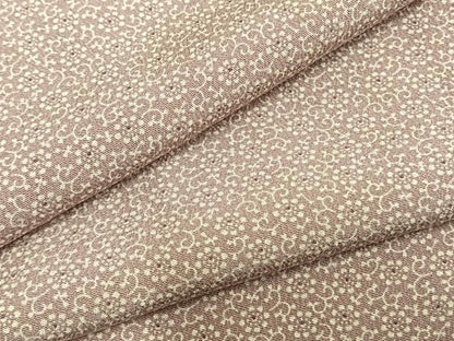 平和屋着物▽上質な小紋　単衣　花唐草文　正絹　逸品　AABC0488fy
