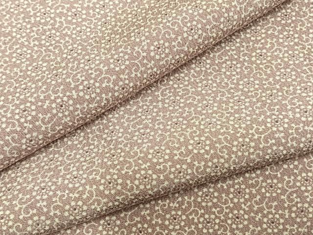 平和屋着物▽上質な小紋　単衣　花唐草文　正絹　逸品　AABC0488fy