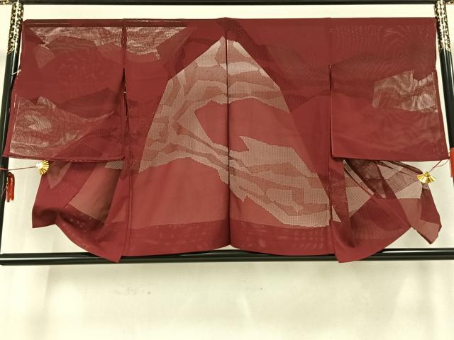 平和屋着物▽羽織 スリーシーズン 春夏秋 塵除け 幾何学文様 正絹 逸品 AABC0503fy