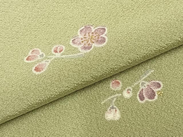 平和屋着物▽上質な小紋 単衣 枝花文 金彩 ますいわ屋扱い 正絹 逸品 AABC0511fy