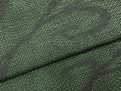 平和屋着物▽上質な紬 単衣 渦巻き文 正絹 逸品 AABC0519fy