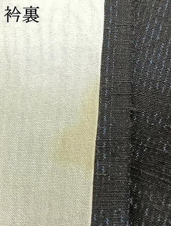 平和屋着物▽上質な紬 単衣 色紙重ね花文 正絹 逸品 AABC0520fy