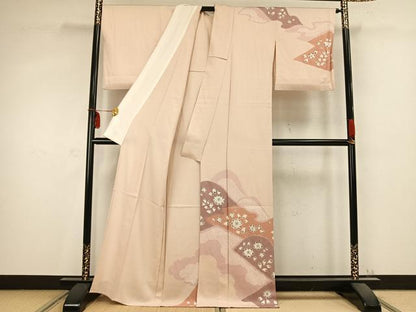 平和屋着物▽訪問着 単衣 絞り 辻が花 正絹 逸品 AABC0525fy