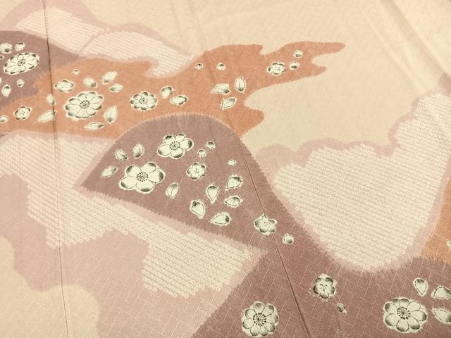 平和屋着物▽訪問着 単衣 絞り 辻が花 正絹 逸品 AABC0525fy