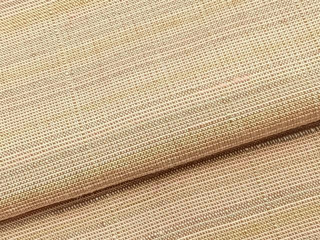 平和屋着物▽紅花紬 米沢 単衣 横縞 三越扱い 正絹 逸品 AABC0528fy