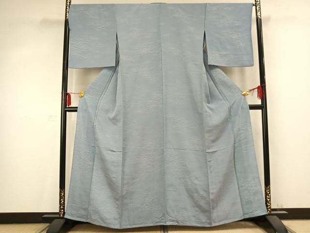 平和屋着物▽上質な小紋 単衣 芝文 正絹 逸品 AABC0529fy