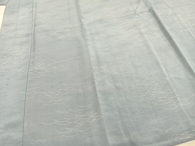 平和屋着物▽上質な小紋 単衣 芝文 正絹 逸品 AABC0529fy