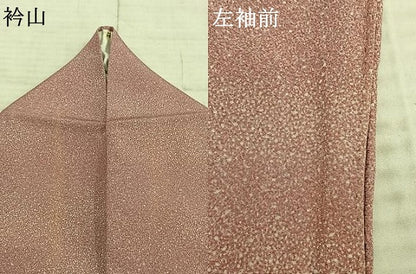 平和屋着物▽上質な小紋　単衣　霞文　正絹　逸品　AABC0535fy